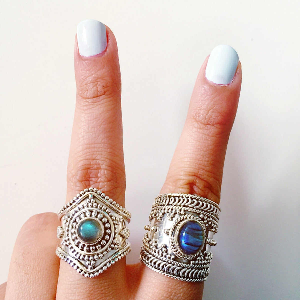 Handcrafted Ring, Labradorite Cuff Ring