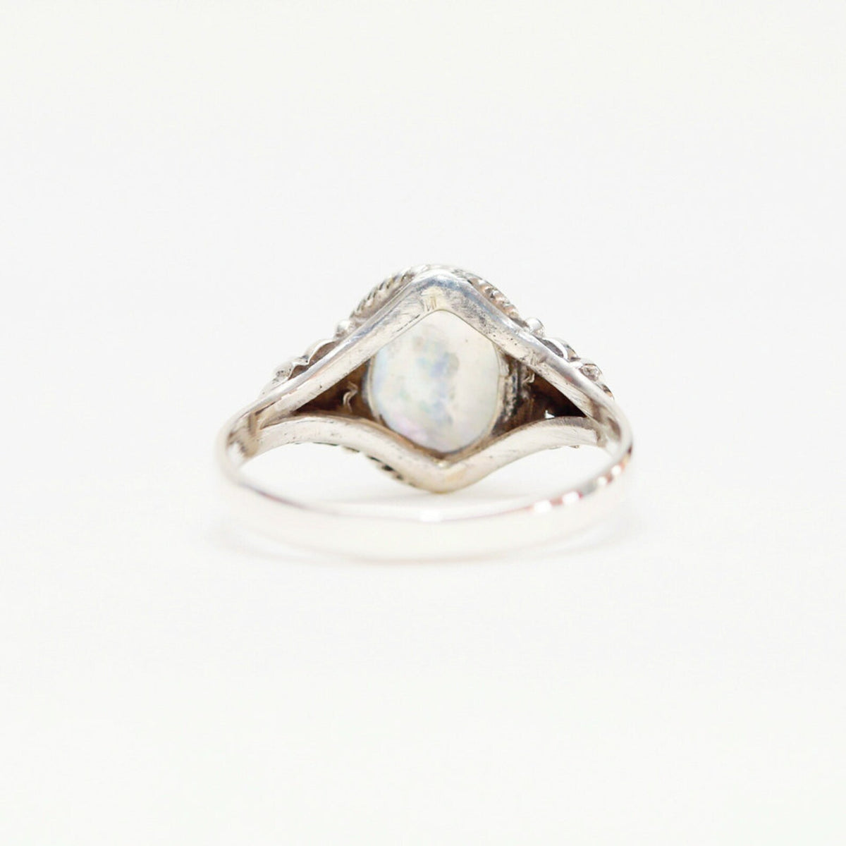 Gypsy Boho Ring, Moonstone Ring - Sterling Silver