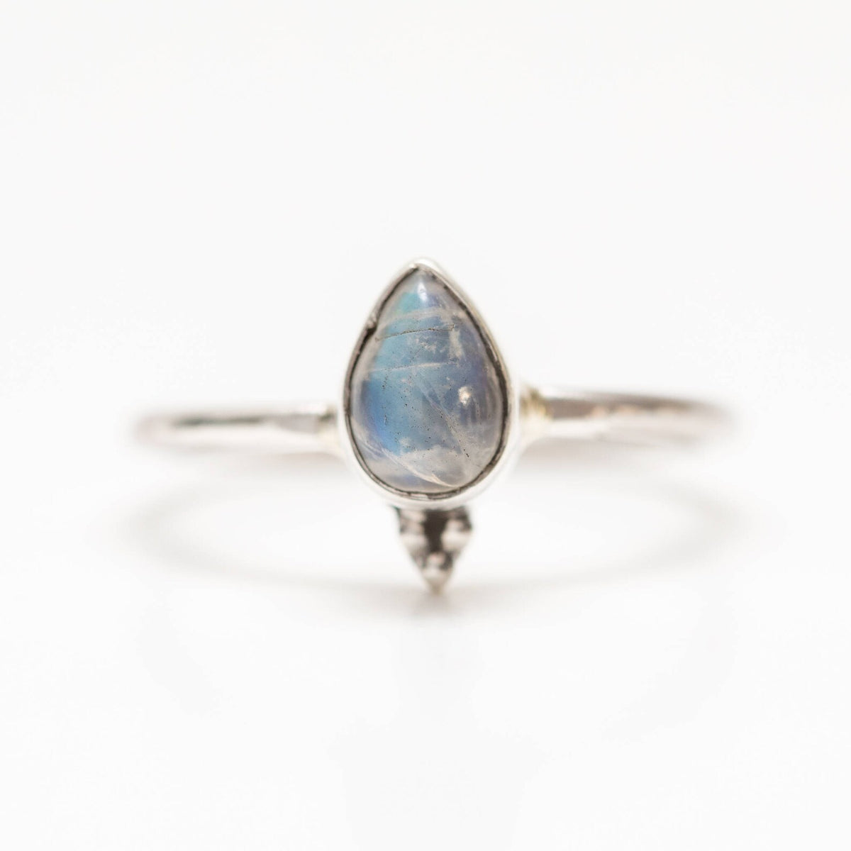 Dainty Moonstone Ring, Delicate Silver Ring