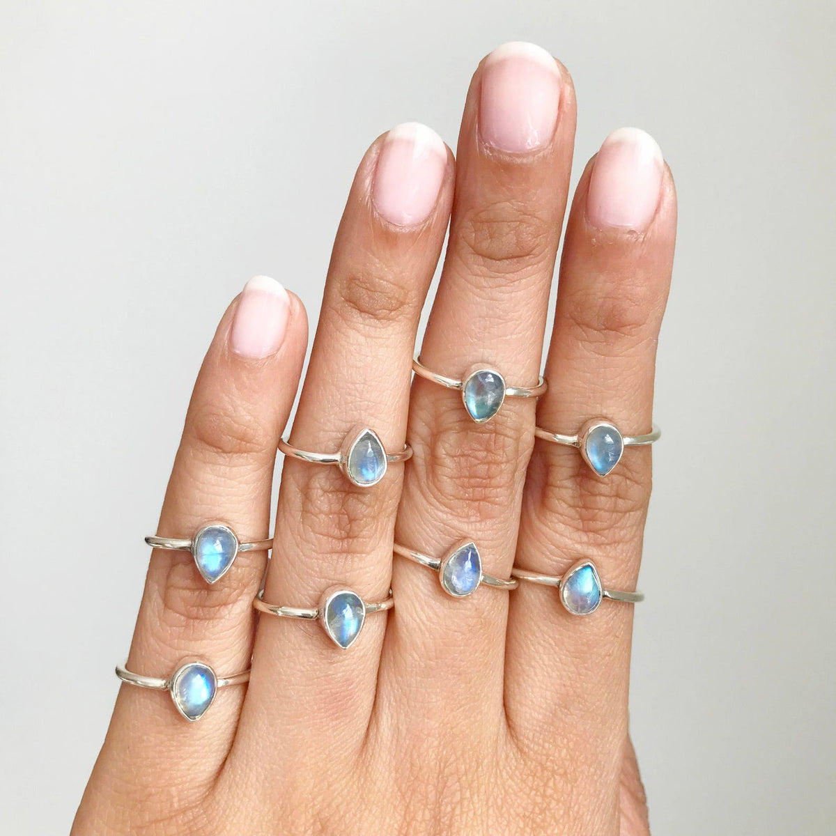 Pear Moonstone Ring, Best Friend Rings, Meditation Ring