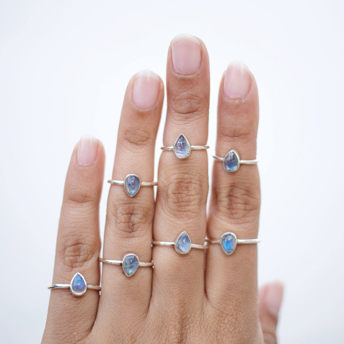 Pear Moonstone Ring, Best Friend Rings, Meditation Ring