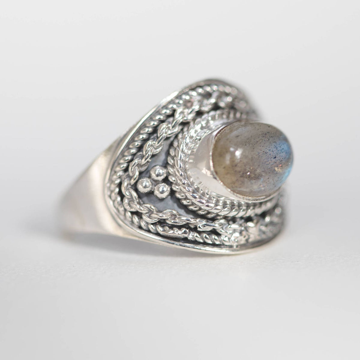 Labradorite Ring, Statement Ring