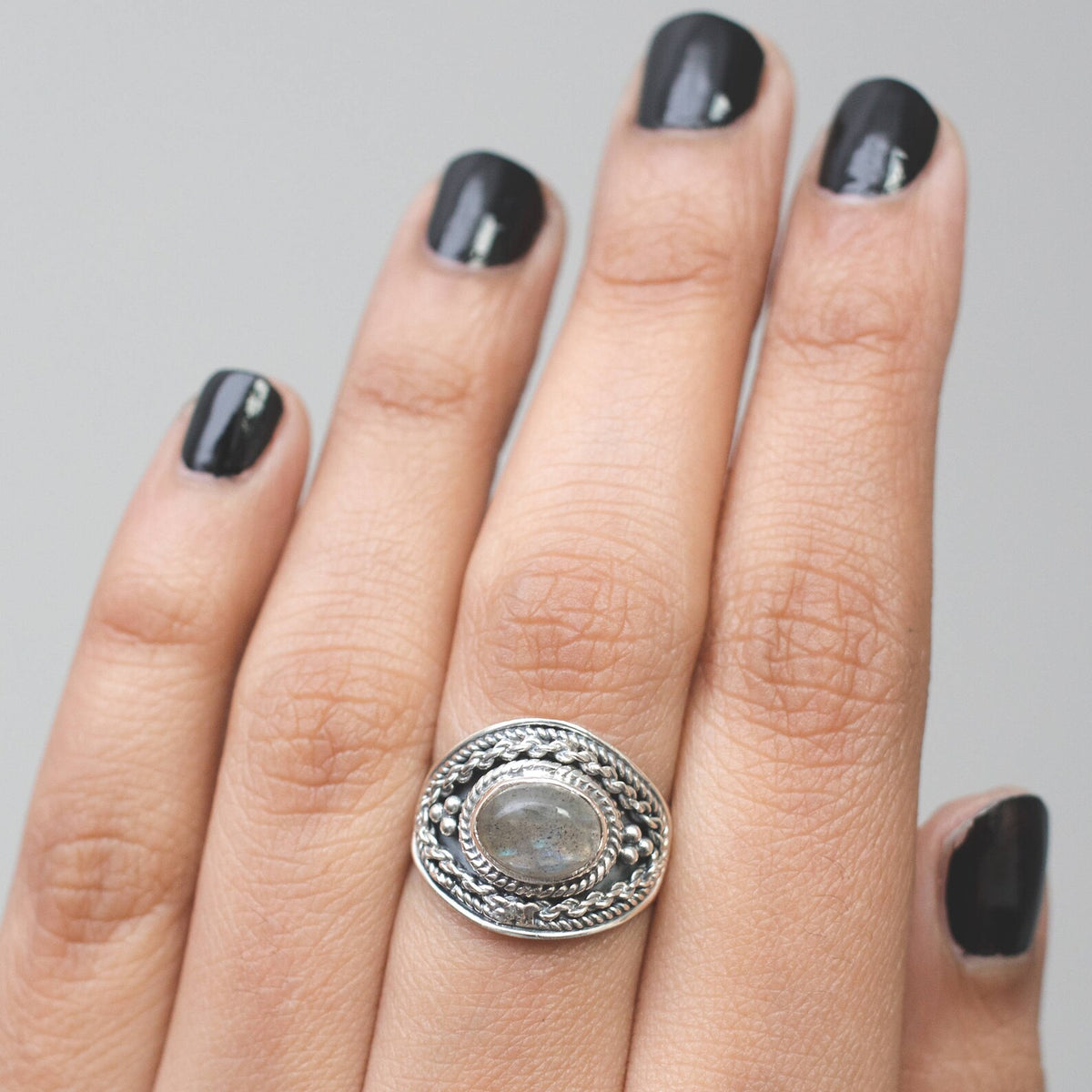 Labradorite Ring, Statement Ring