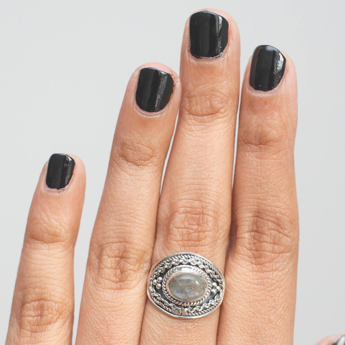 Labradorite Ring, Statement Ring