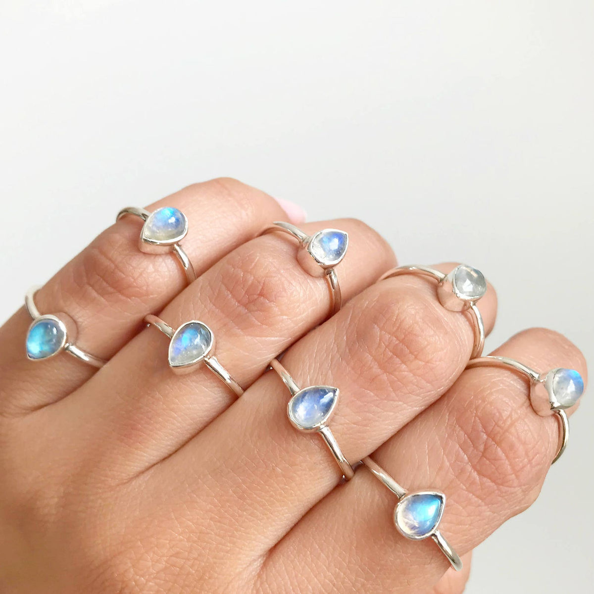 Pear Moonstone Ring, Best Friend Rings, Meditation Ring