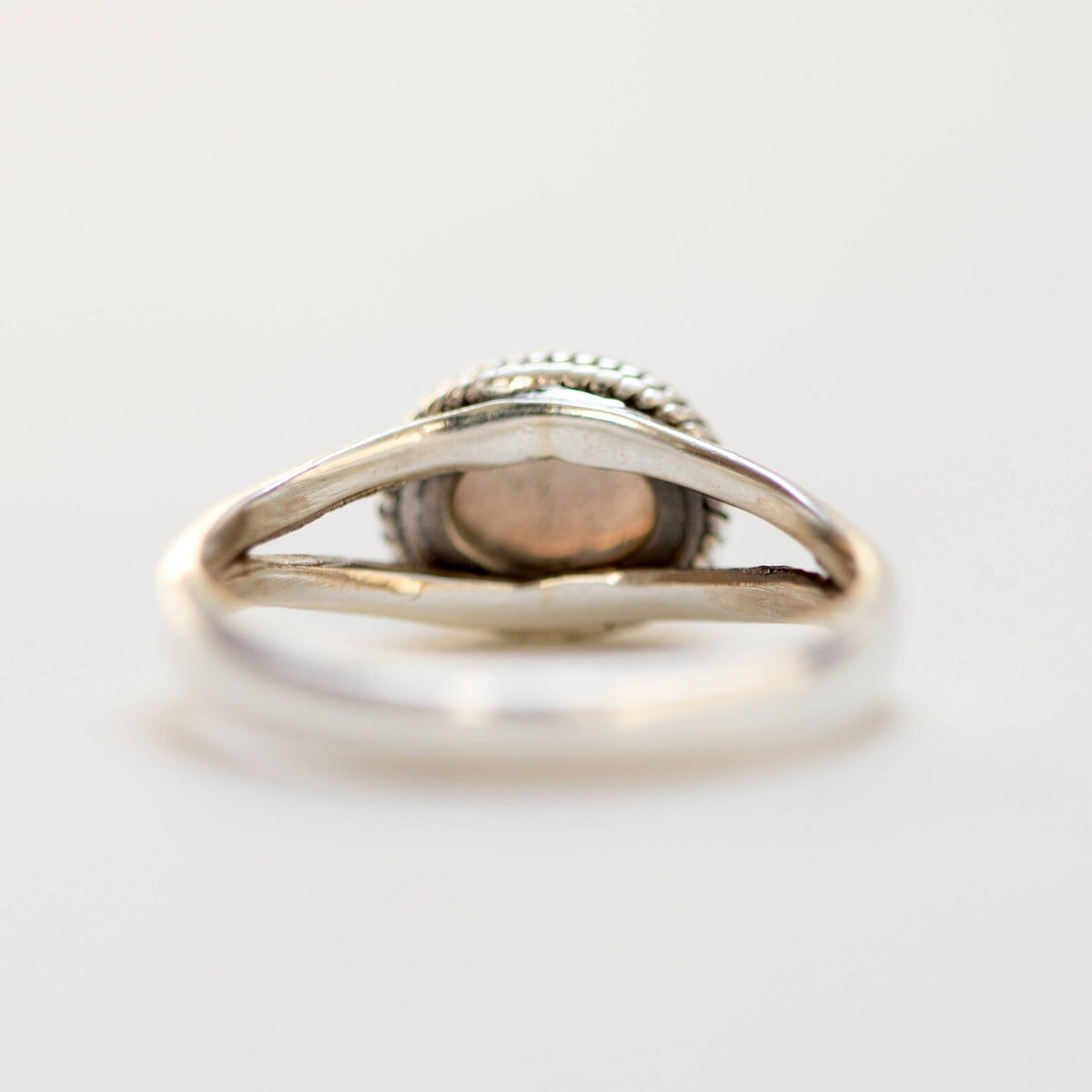 Oval Labradorite Ring, Silver Promise Ring