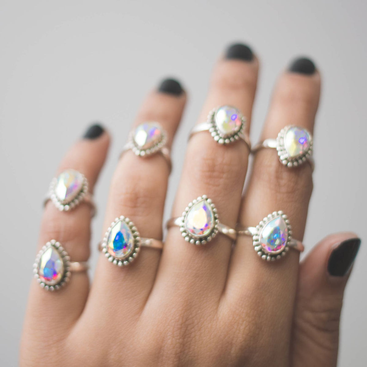 Pear Swarovski Ring, Sun Catcher Crystal