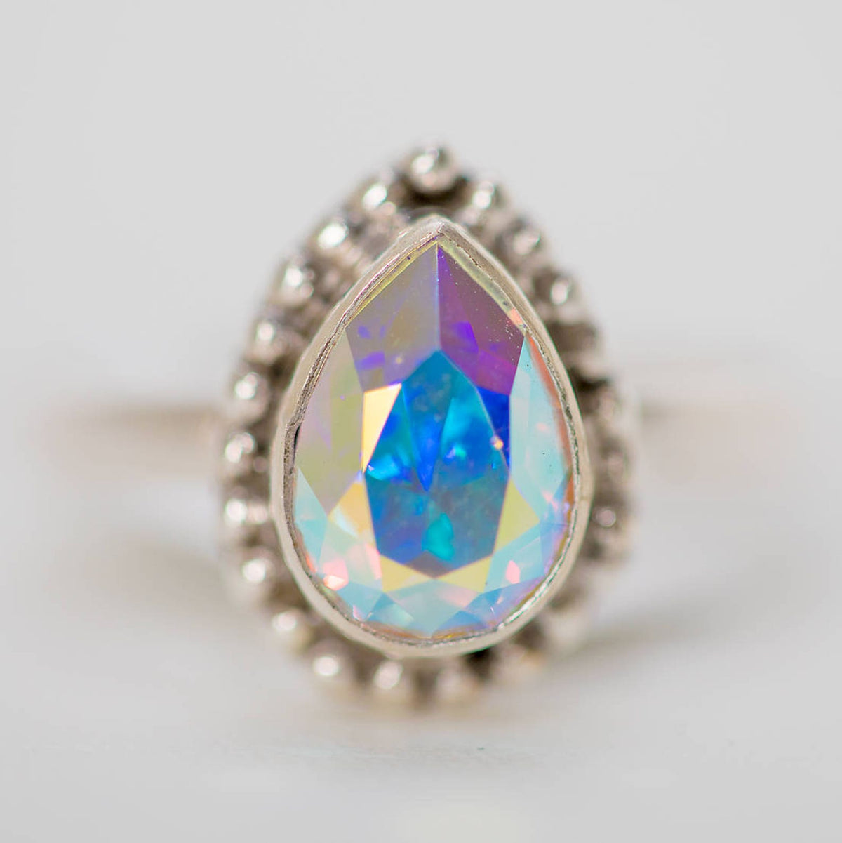 Pear Swarovski Ring, Sun Catcher Crystal