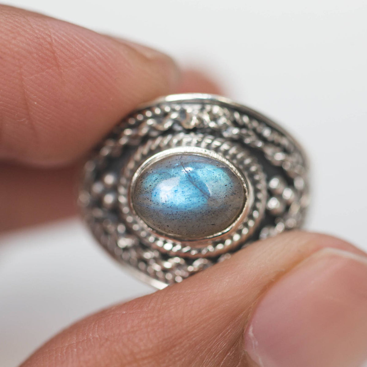 Labradorite Ring, Statement Ring