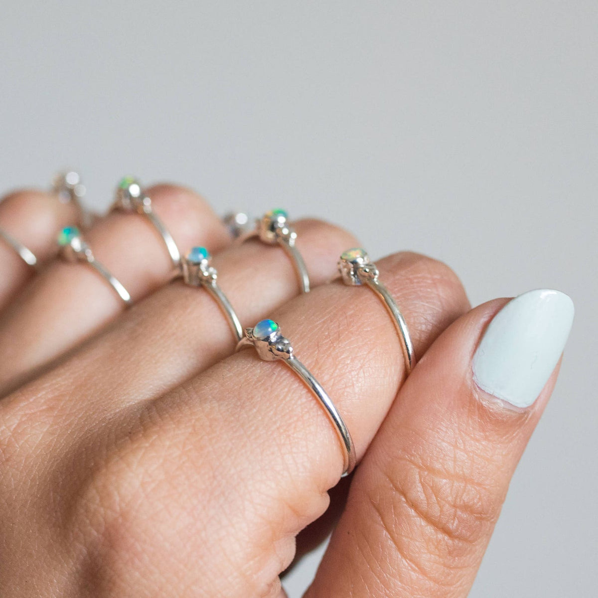 Genuine Opal Ring, Natural Opal Ring, Opal Minimalist Ring, Unique Dainty Ring