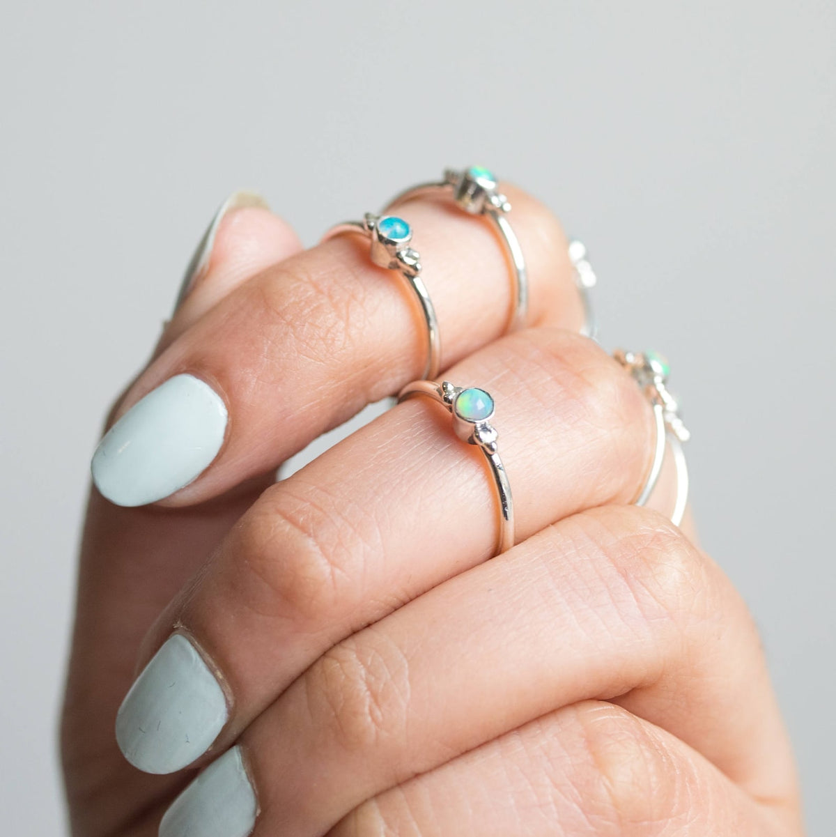 Genuine Opal Ring, Natural Opal Ring, Opal Minimalist Ring, Unique Dainty Ring