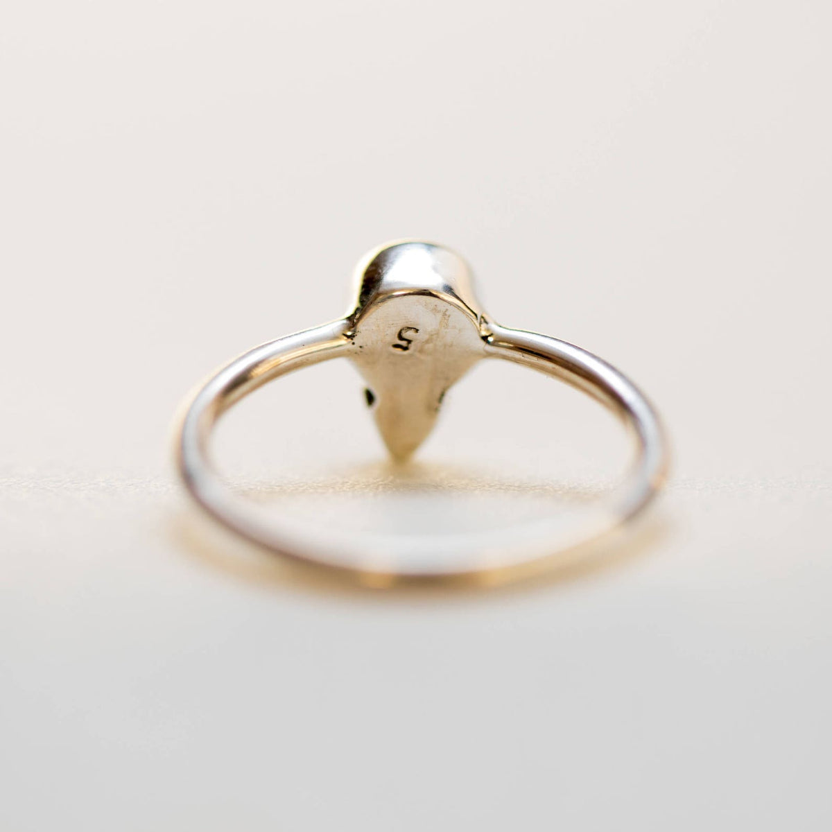 Tiny Moonstone Ring, Round Blue Moonstone Ring