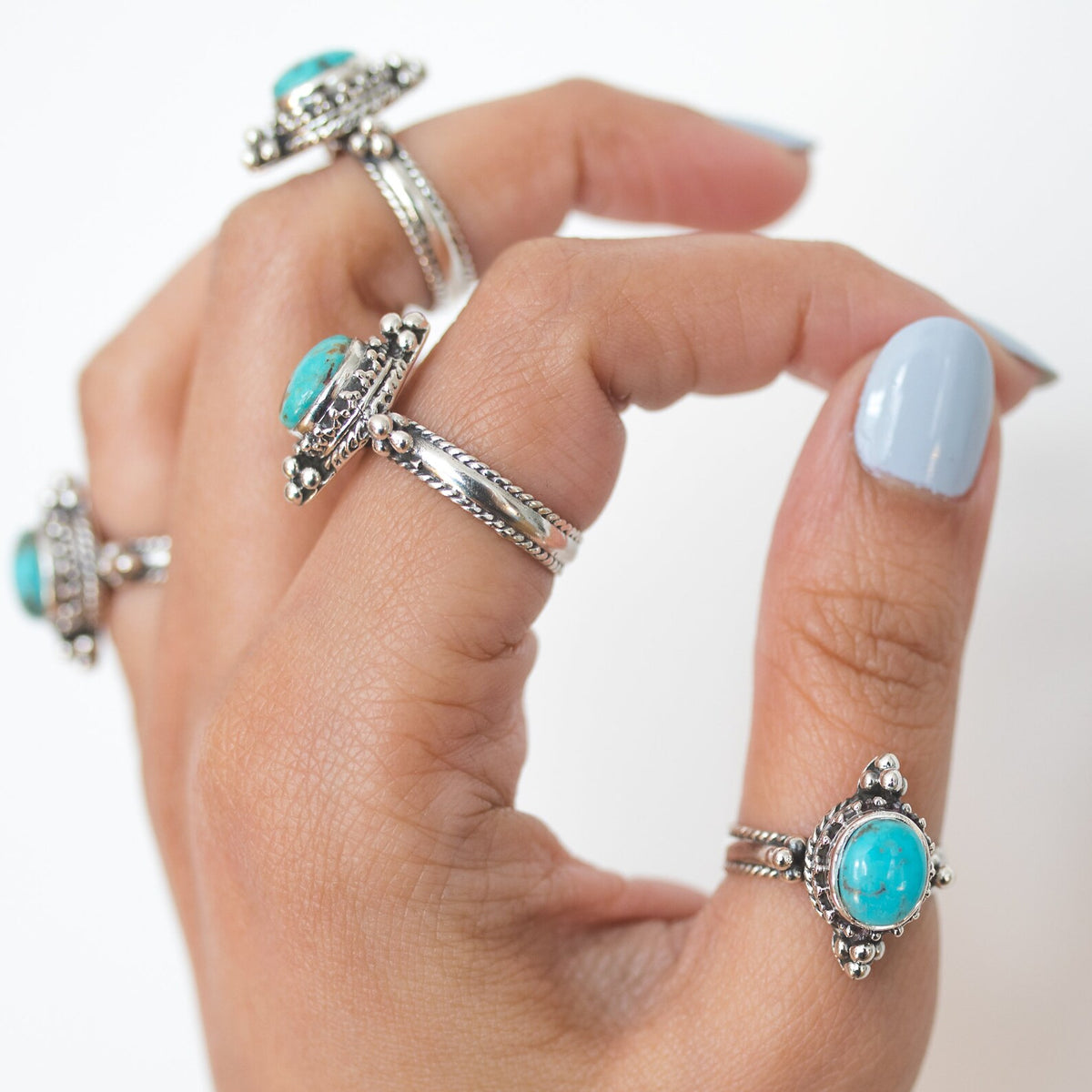 Teal Turquoise Ring, Turquoise Wedding Ring