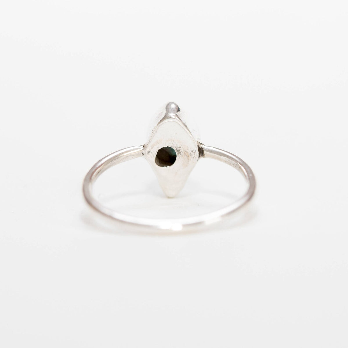 Dainty Larimar Ring, Pear Gemstone Ring
