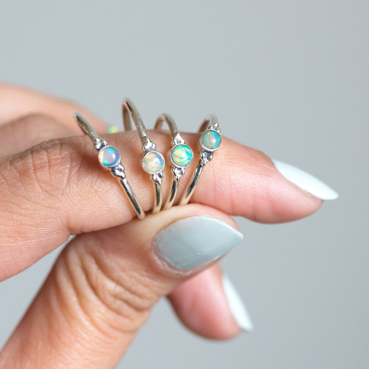 Genuine Opal Ring, Natural Opal Ring, Opal Minimalist Ring, Unique Dainty Ring