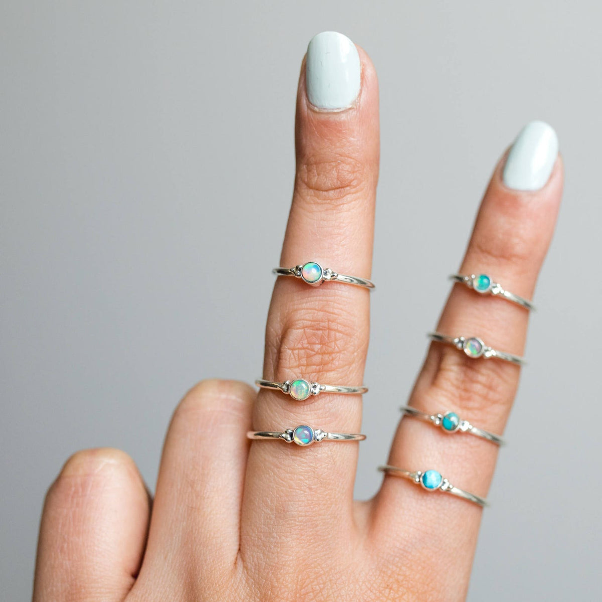 Genuine Opal Ring, Natural Opal Ring, Opal Minimalist Ring, Unique Dainty Ring