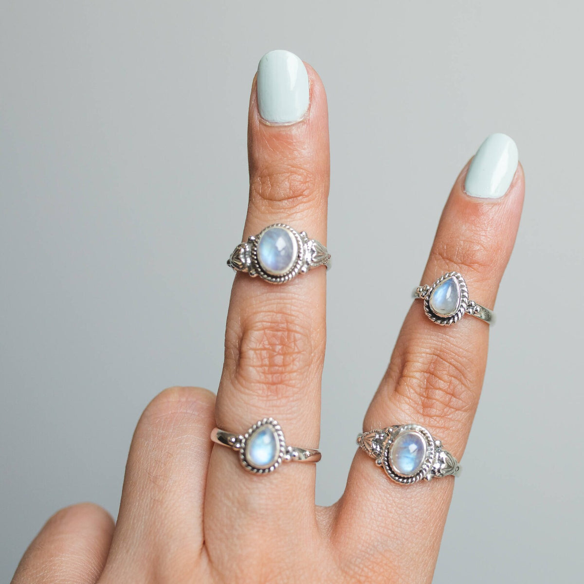 Moonstone Ring, Sterling Silver Ring, Wanderlust Ring