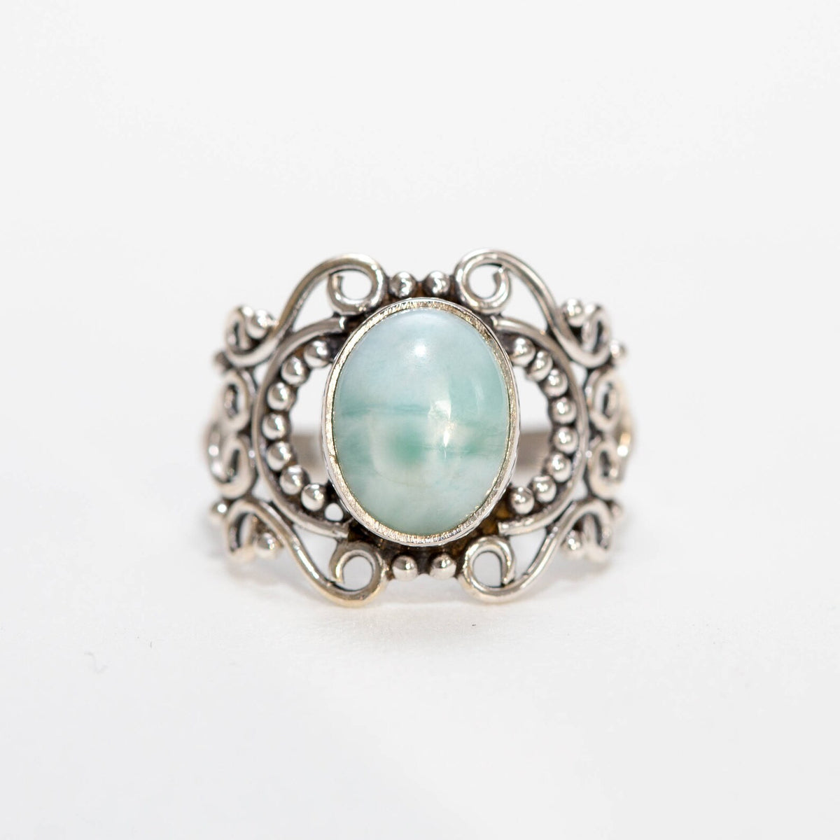 Larimar Gemstone Ring, Larimar Jewelry, Boho Ring