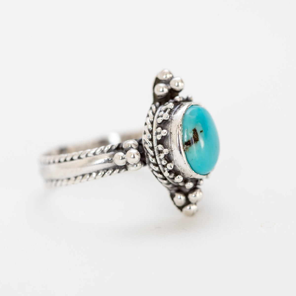 Teal Turquoise Ring, Turquoise Wedding Ring