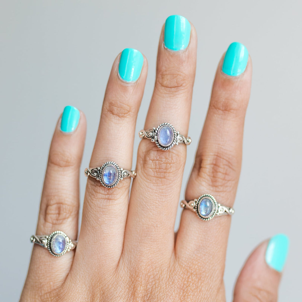 Moonstone Jewelry, Infinity Ring