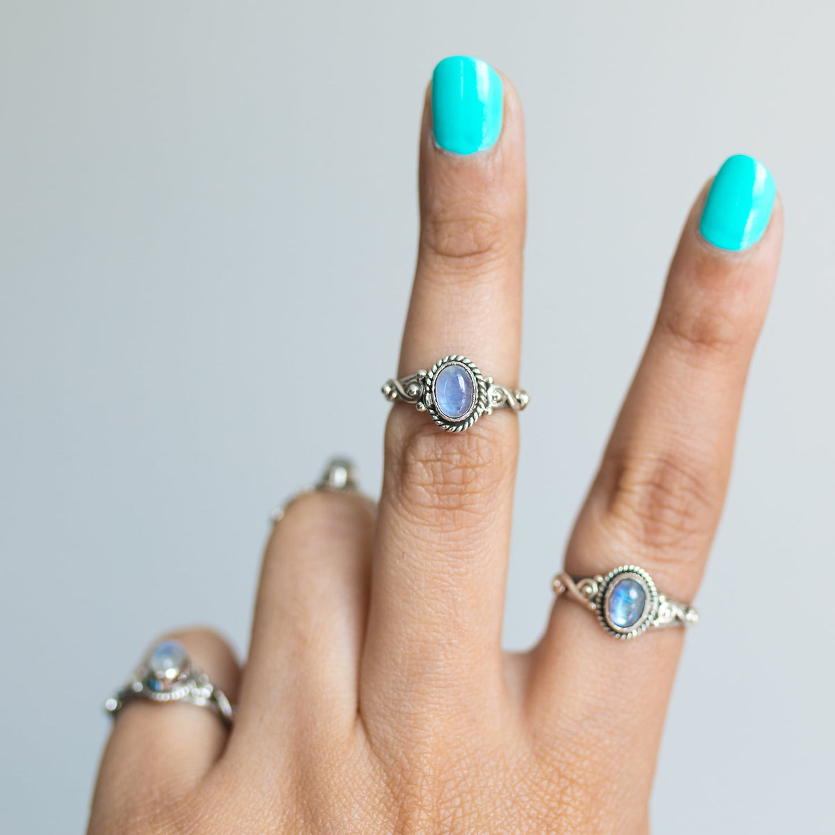 Moonstone Jewelry, Infinity Ring