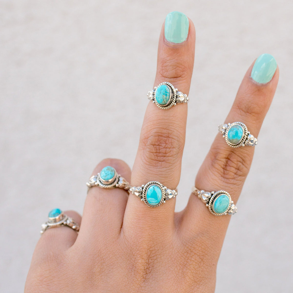 Turquoise Boho Ring, Best Friend Rings