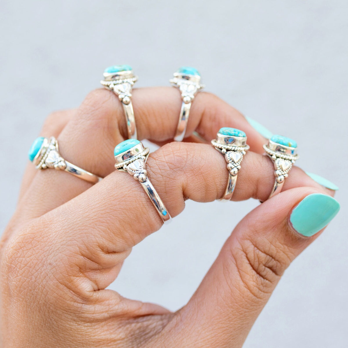 Turquoise Boho Ring, Best Friend Rings