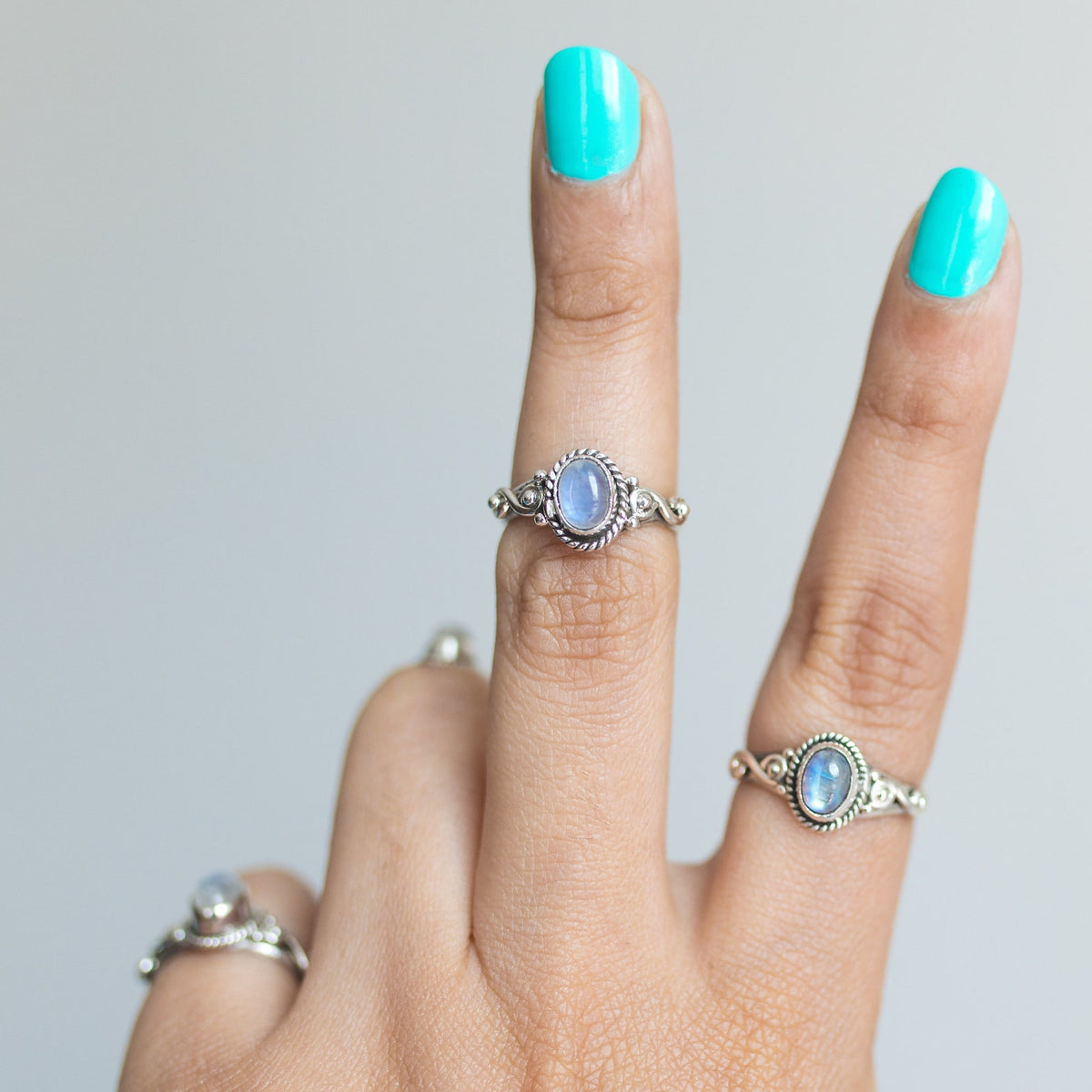 Moonstone Jewelry, Infinity Ring
