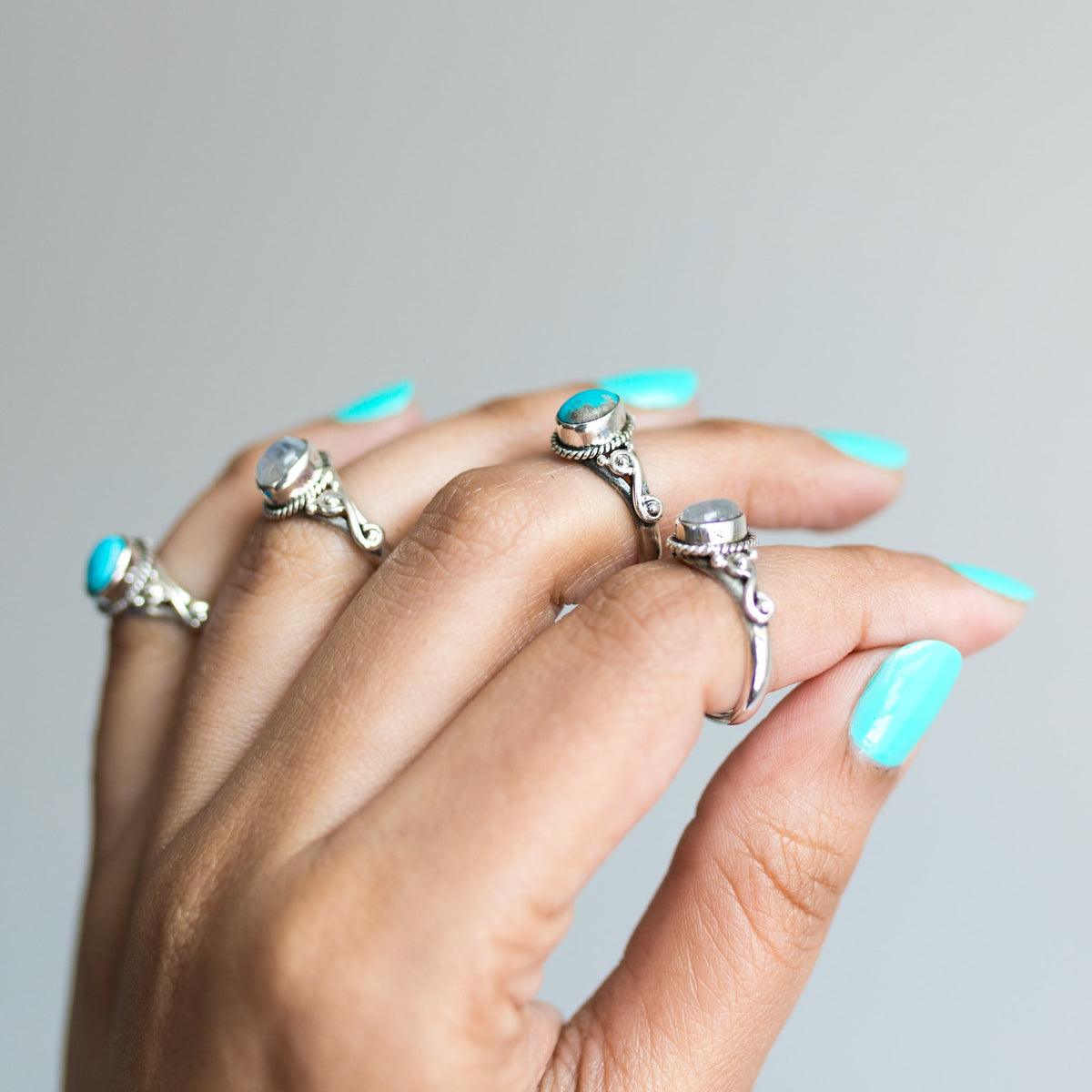 Moonstone Jewelry, Infinity Ring