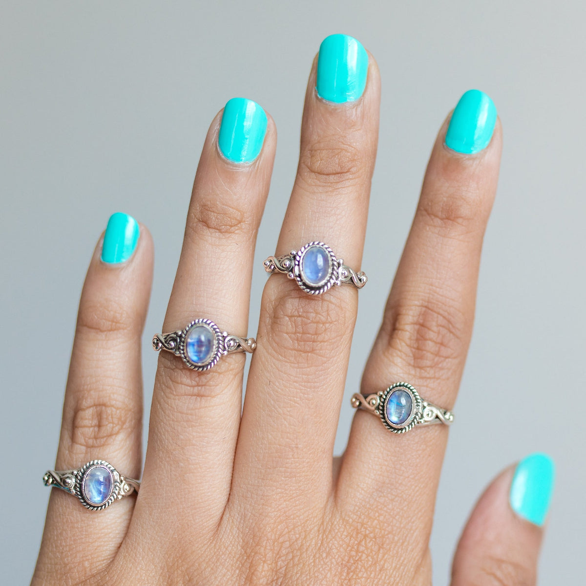 Moonstone Jewelry, Infinity Ring