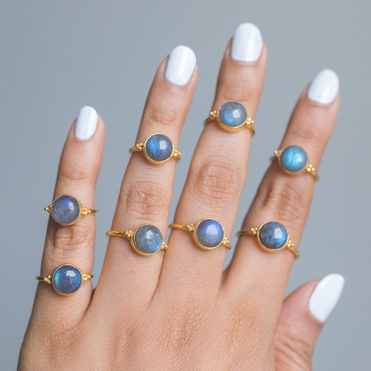 Labradorite Ring, Gold Vermeil Ring