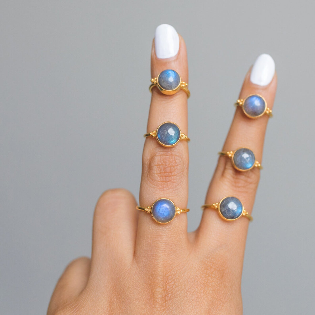 Labradorite Ring, Gold Vermeil Ring