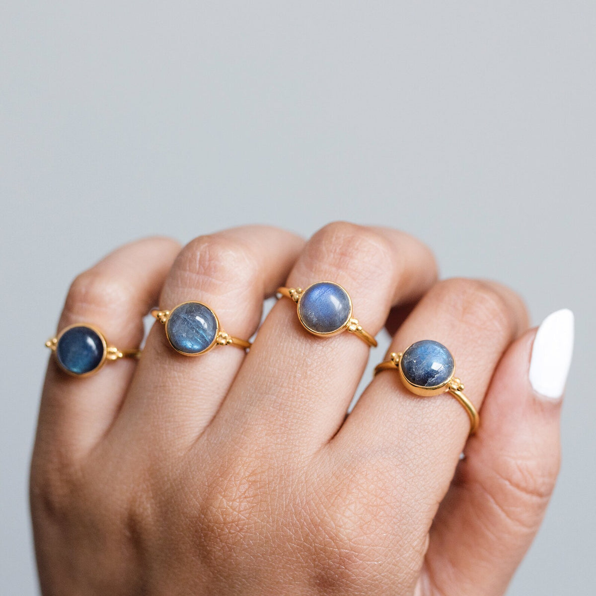 Labradorite Ring, Gold Vermeil Ring