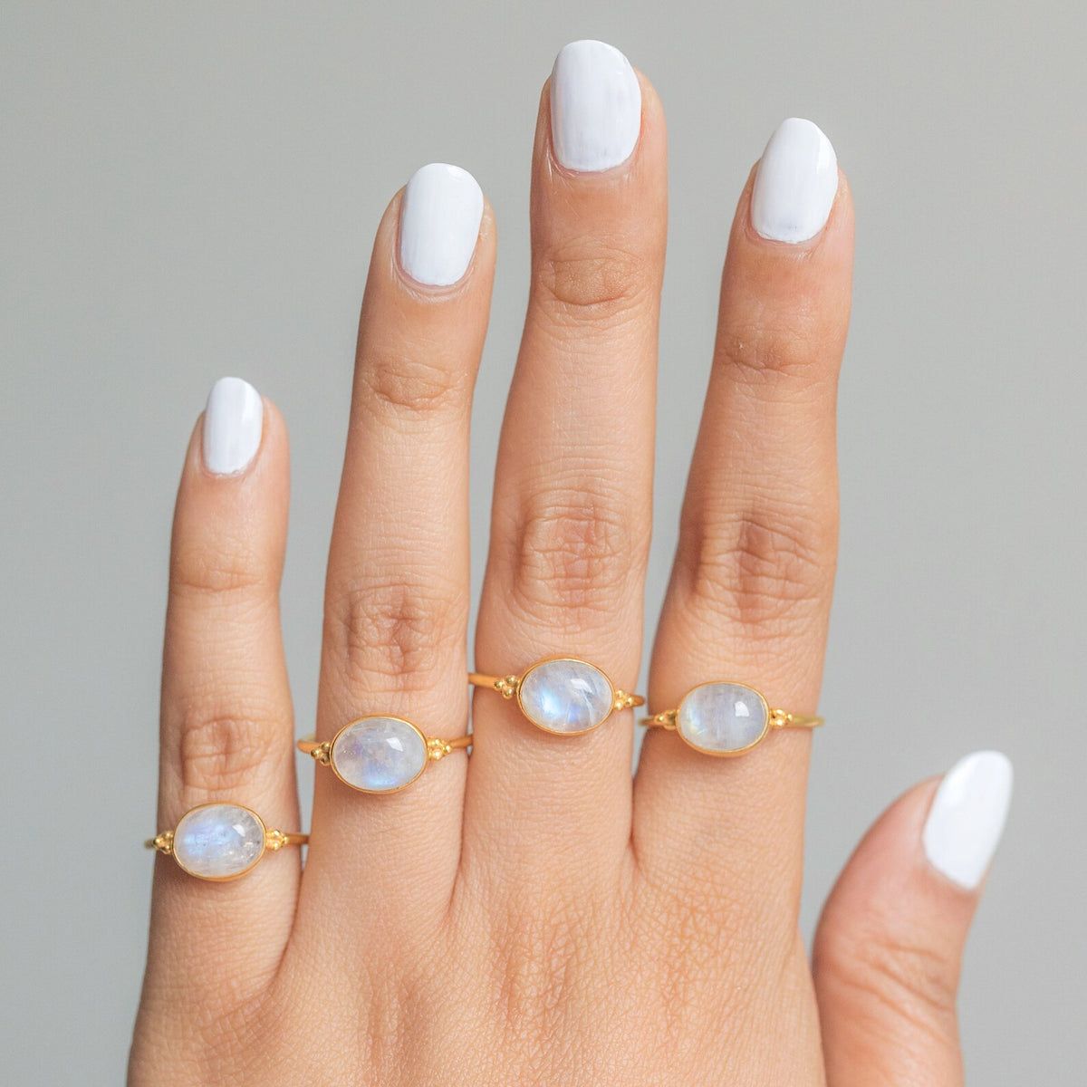 Oval Moonstone - Gold Vermeil Ring