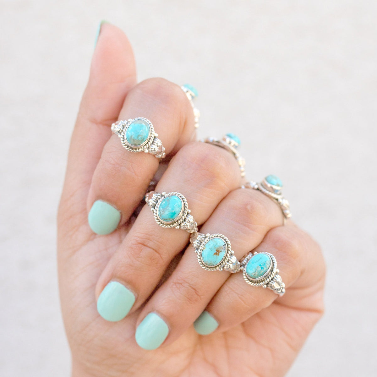 Turquoise Boho Ring, Best Friend Rings