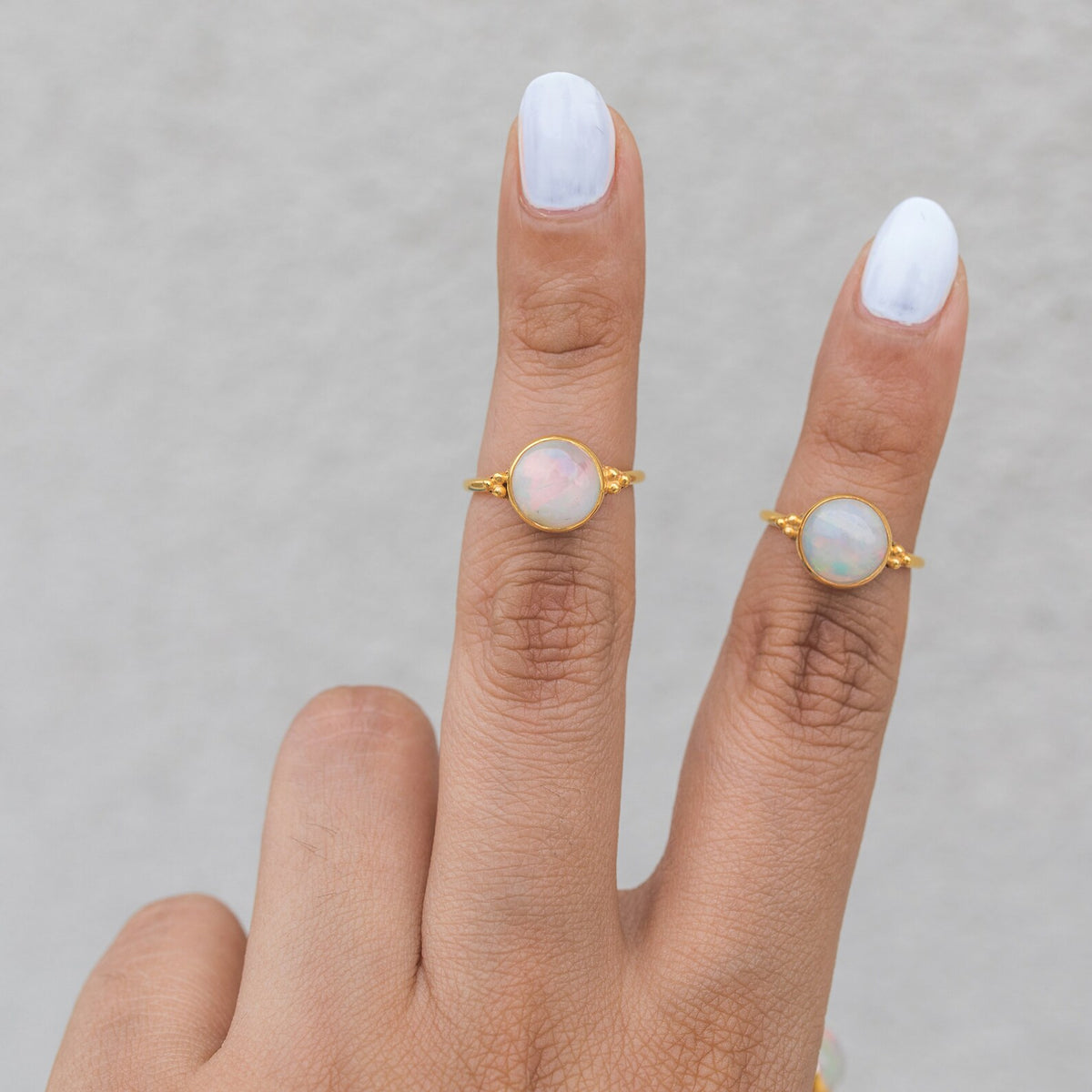 Genuine Opal Ring, Gold Vermeil Ring