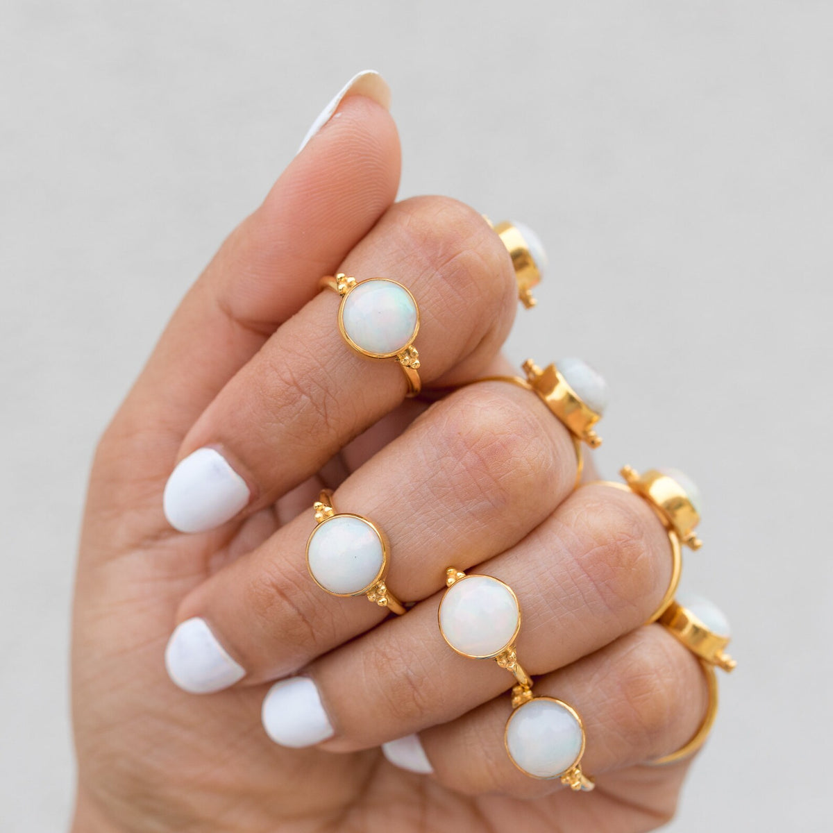 Genuine Opal Ring, Gold Vermeil Ring
