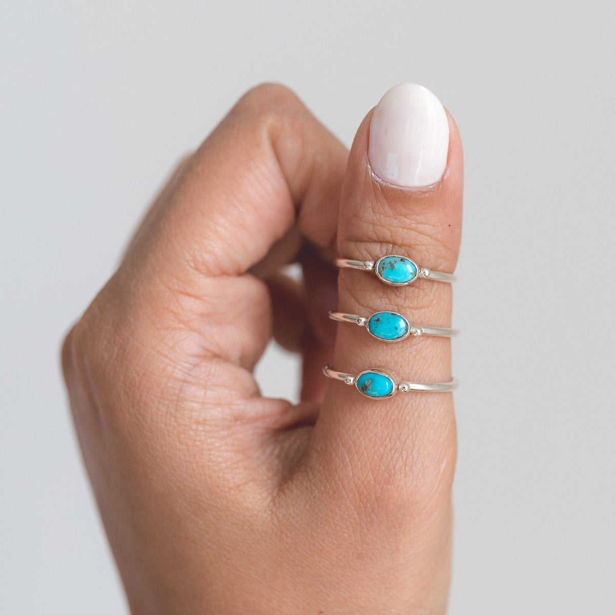 Tiny Turquoise Ring, Oval Turquoise Ring