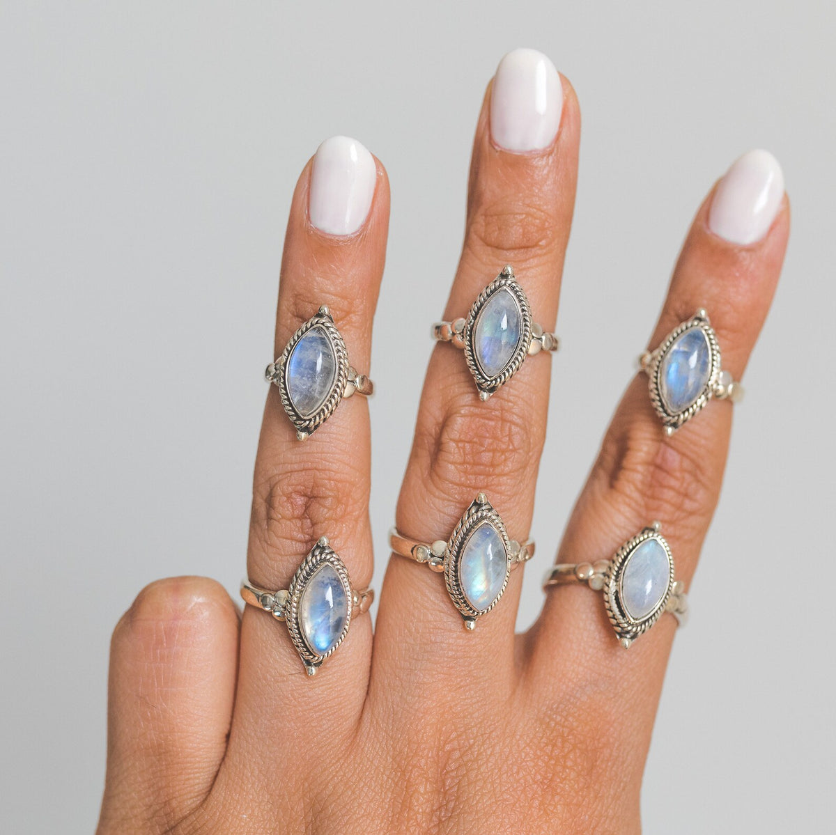 Marquise Moonstone Ring, Moonstone Crystal, Gypsy Boho Ring