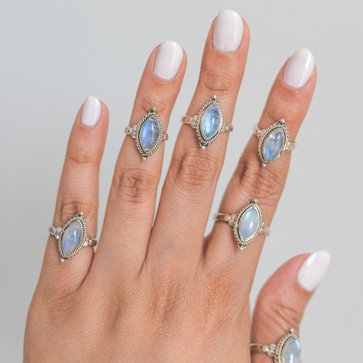 Marquise Moonstone Ring, Moonstone Crystal, Gypsy Boho Ring