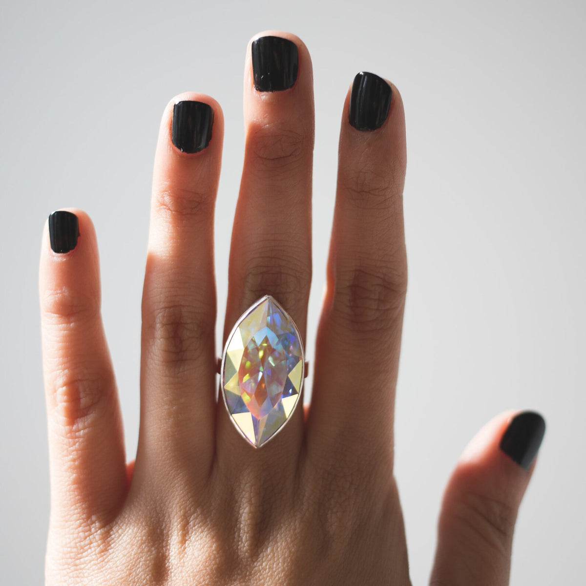 Swarovski Crystal Ring, Large Marquise Ring