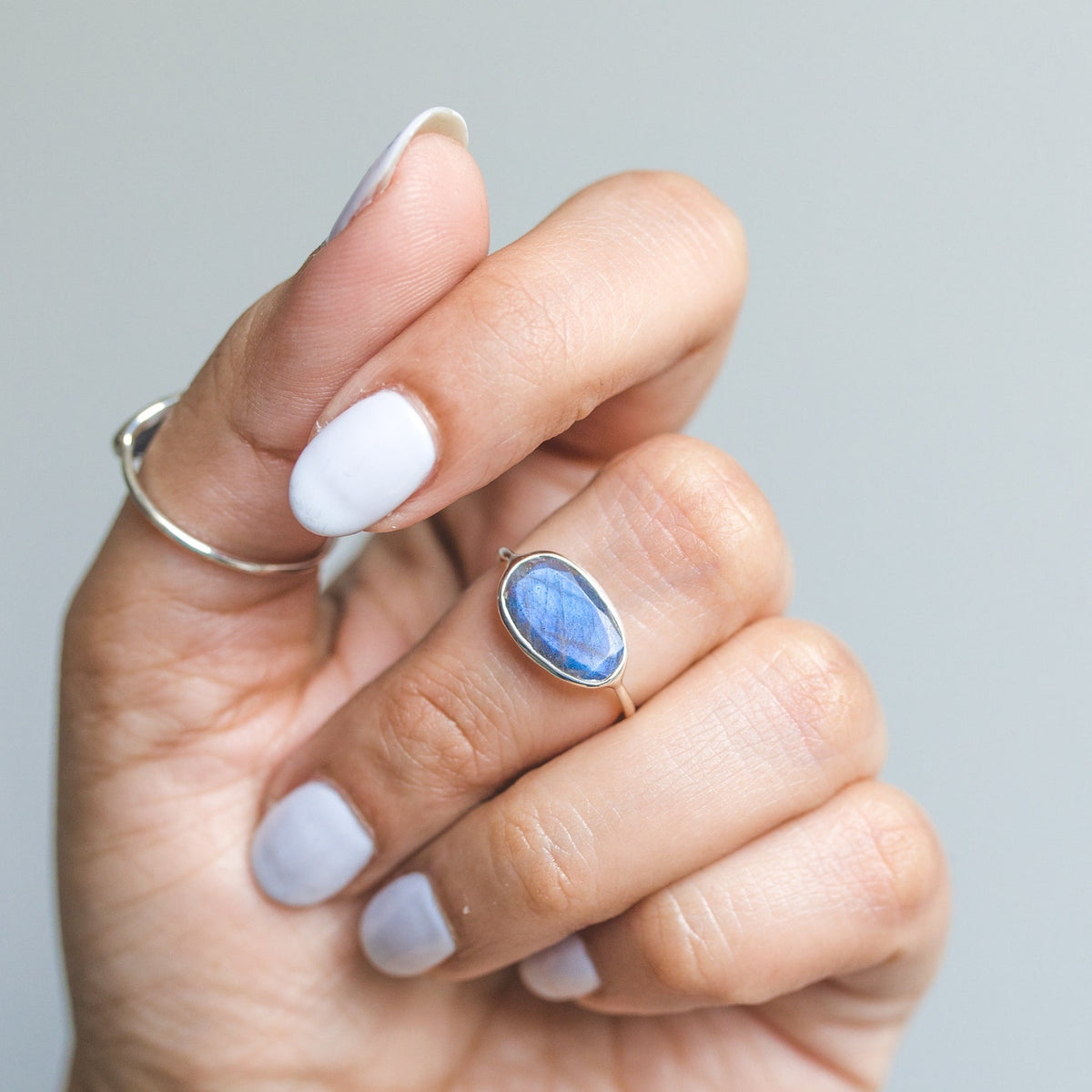 Faceted Labradorite Rings, Galaxy Ring