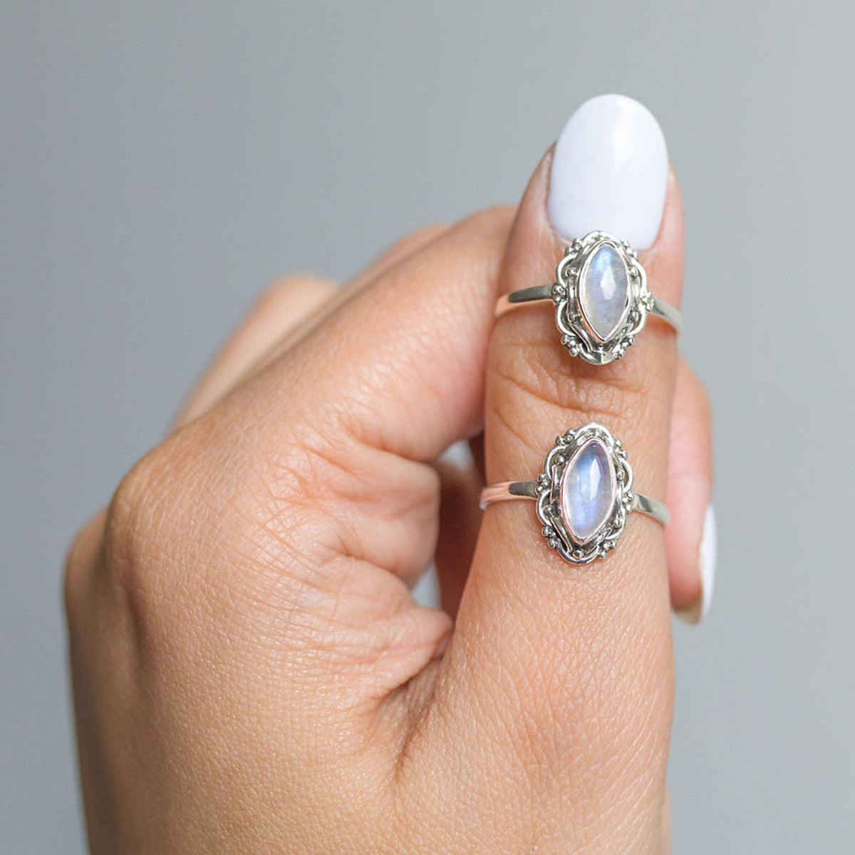 Marquise Moonstone Ring, Moonstone Crystal, Gypsy Boho Ring