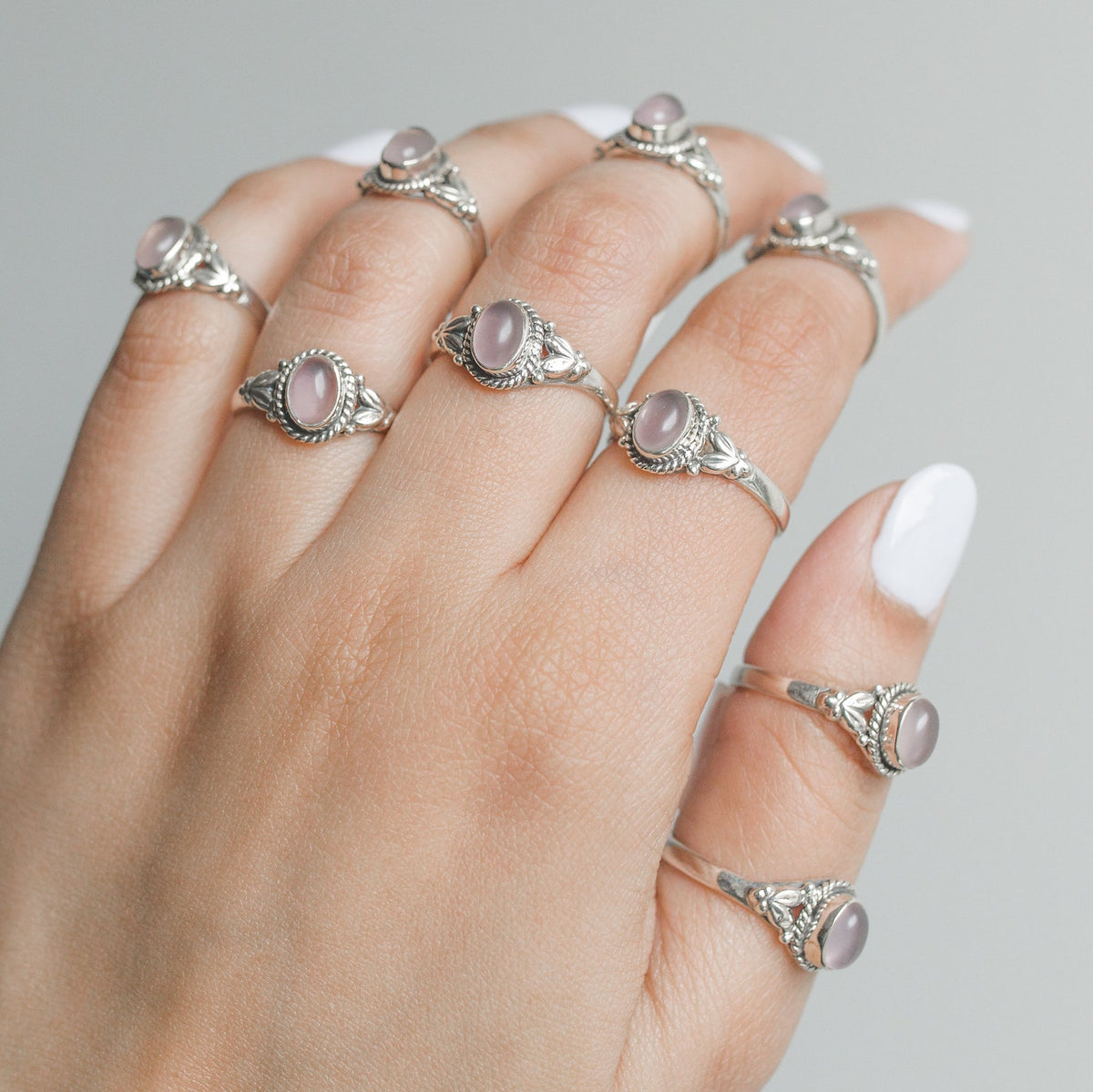Sterling Silver Rose Quartz Ring