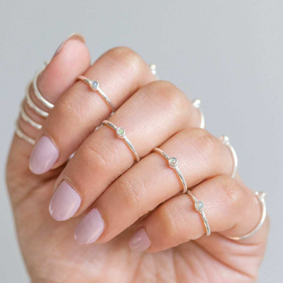 Natural Opal Ring, Tiny Opal Ring