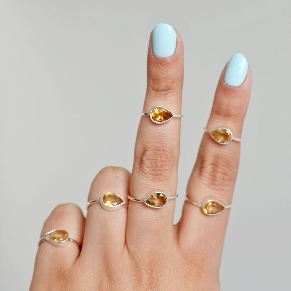 Natural Citrine Ring - Citrine Crystal Ring