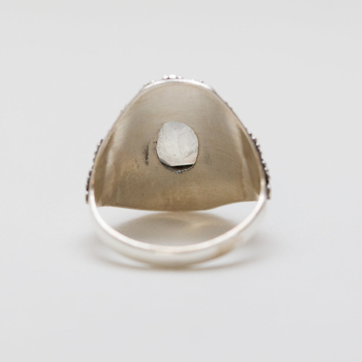 Faceted Moonstone Ring in Sterling Silver