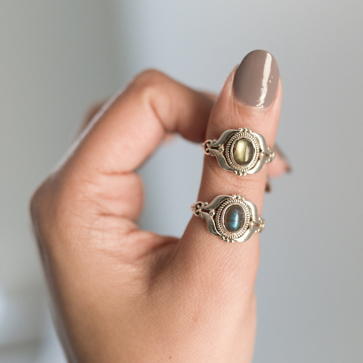 Labradorite Ring, Bohemian Silver Ring