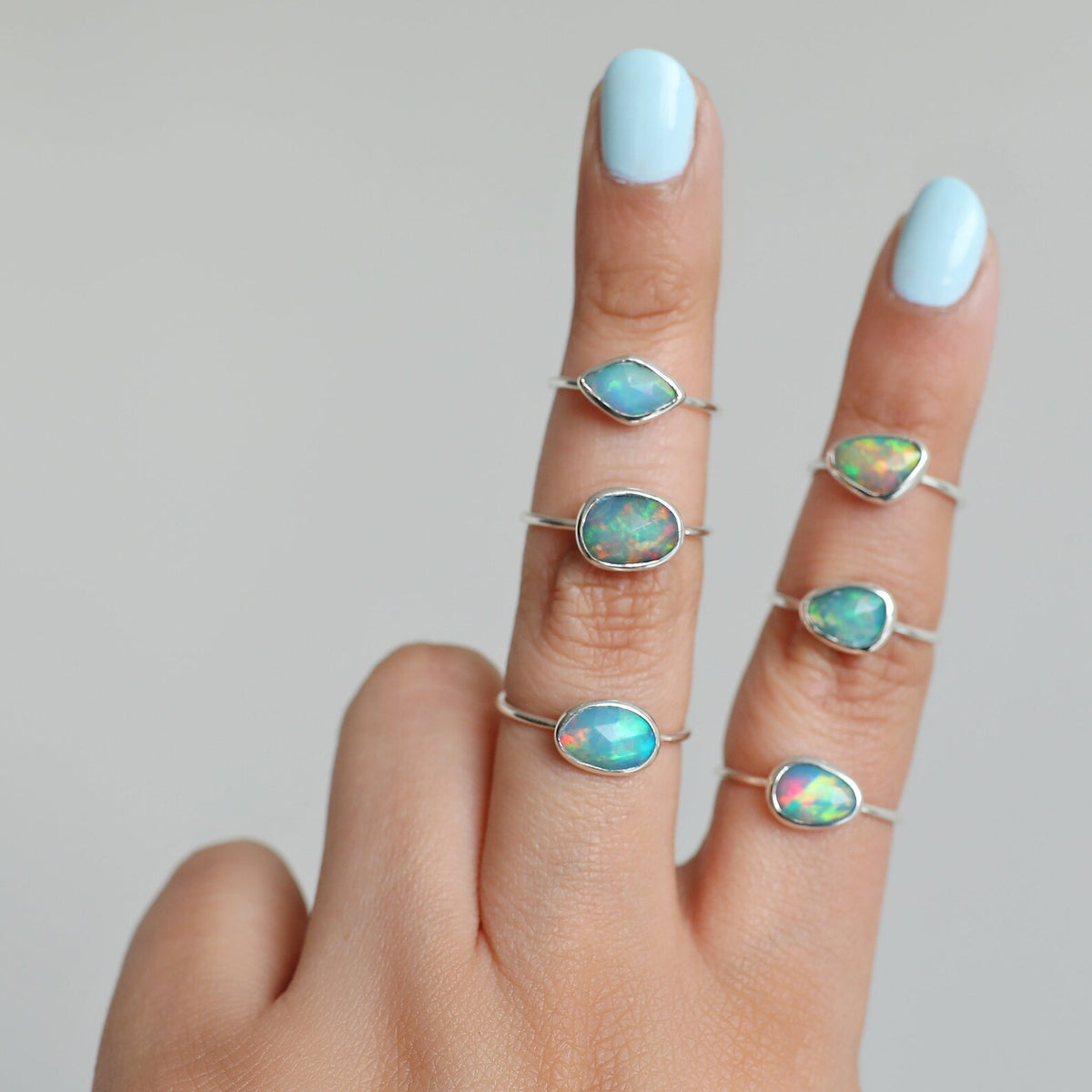 Natural Opal Ring - Ethiopian Opal Promise Ring