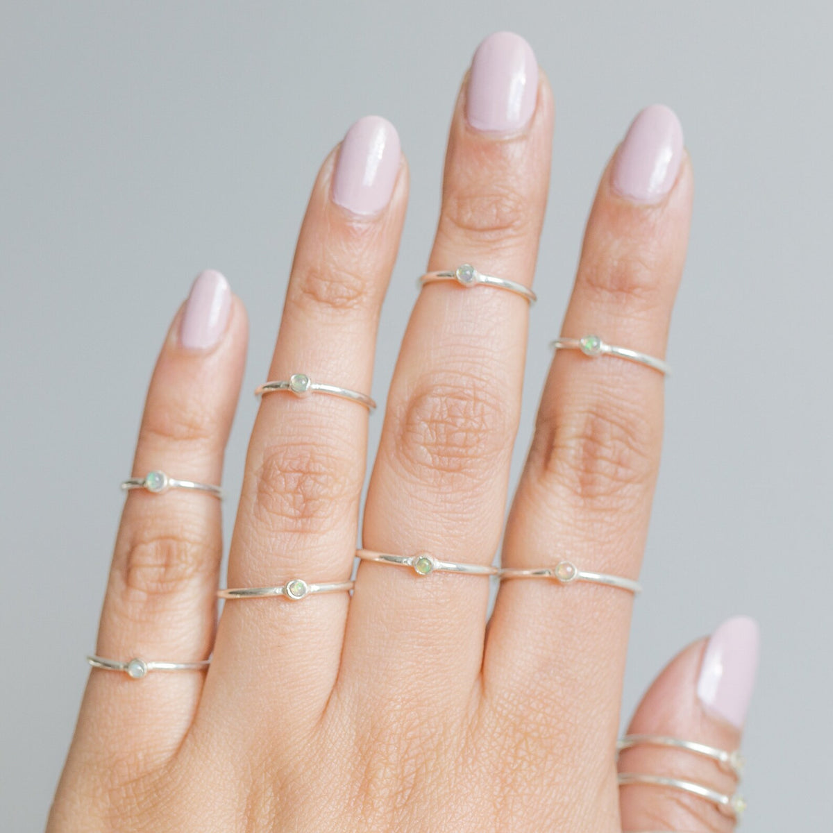 Natural Opal Ring, Tiny Opal Ring